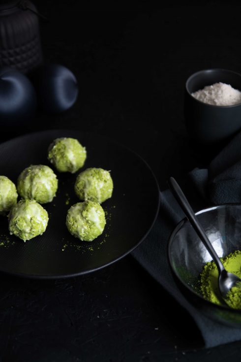 Truffes au thé matcha