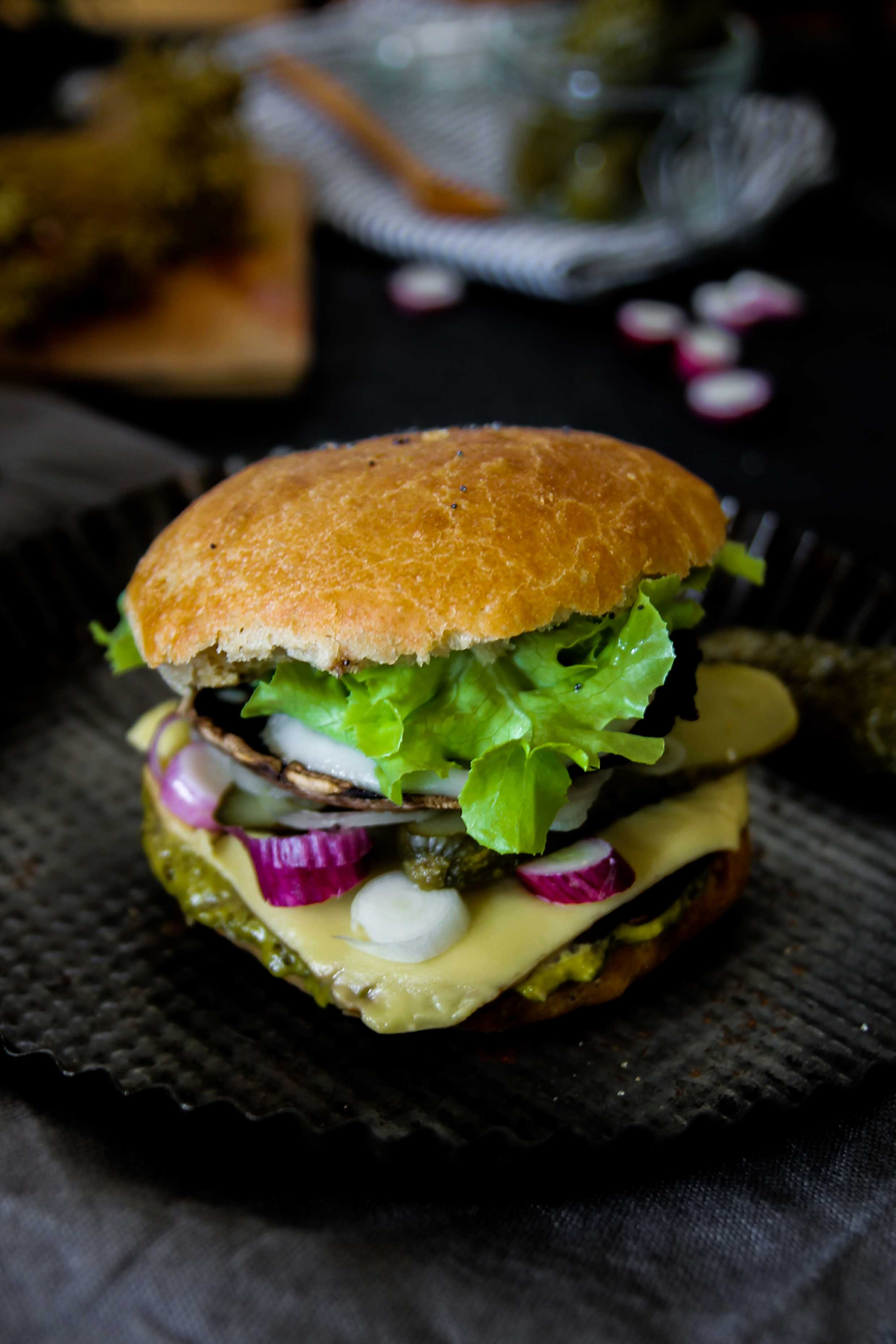 Portobello burger {vegan} aime & mange