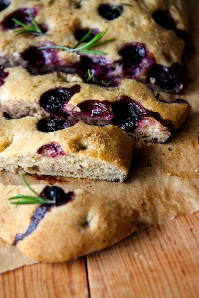 Focaccia myrtilles