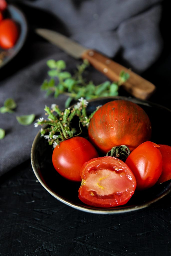 Crumble de tomates sans gluten}