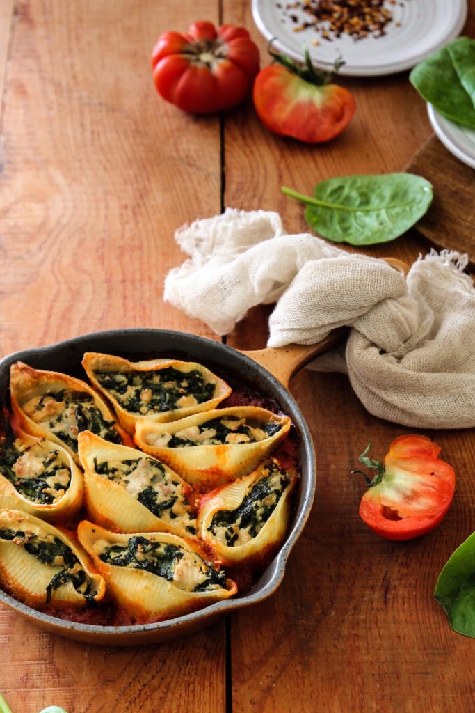 Conchiglionis farcis vegan