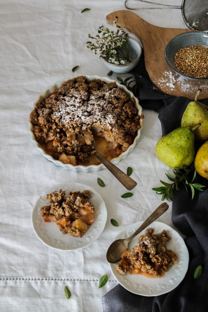 recette de crumble aux poires