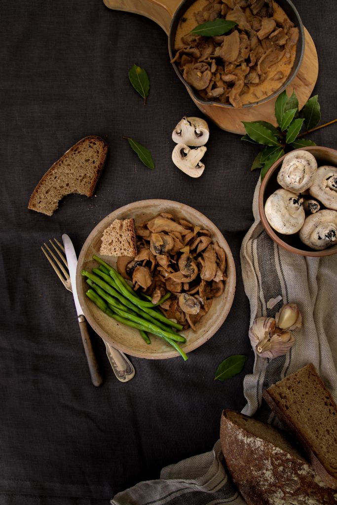Rcette de "Bœuf" Stroganoff vegan