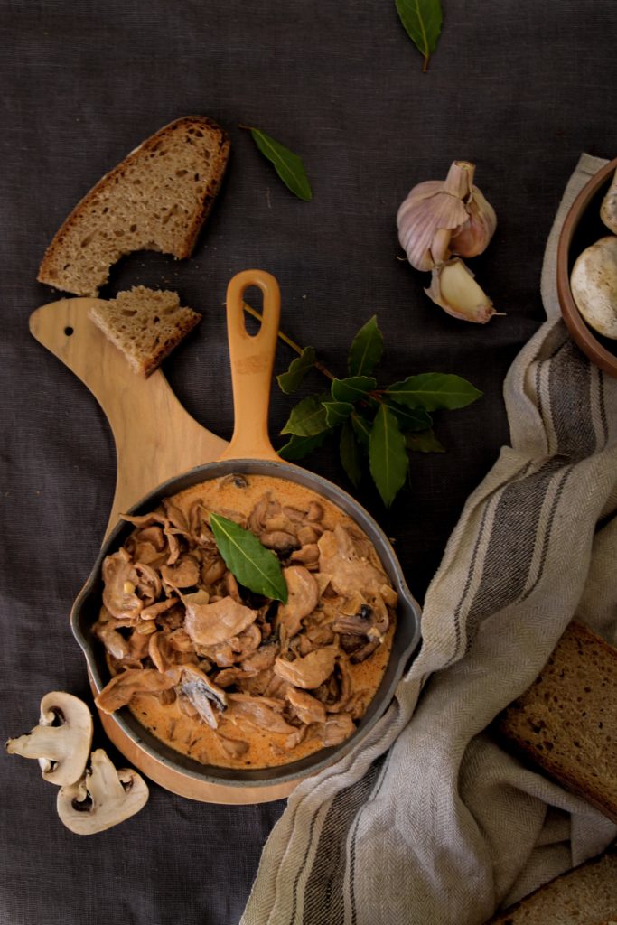 "Bœuf" Stroganoff vegan recette