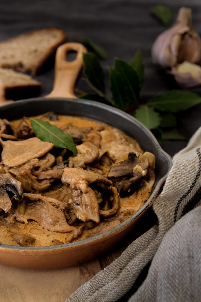Recette de Bœuf Stroganoff vegan