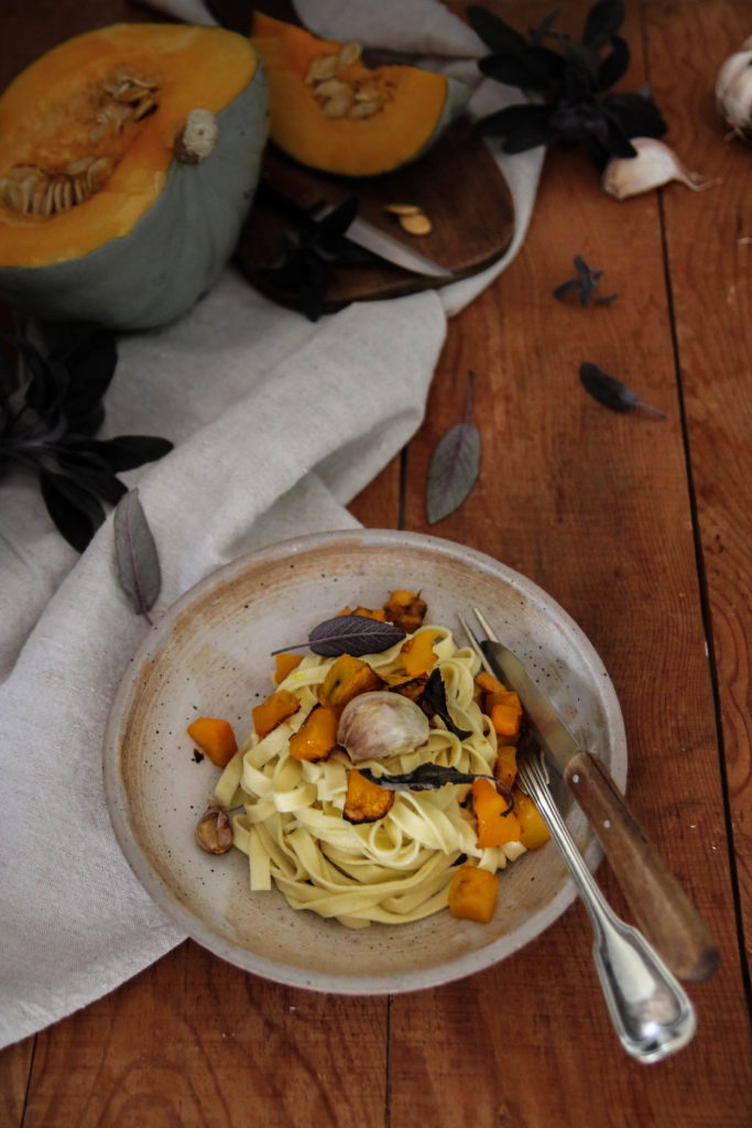 Recette de pâtes courge