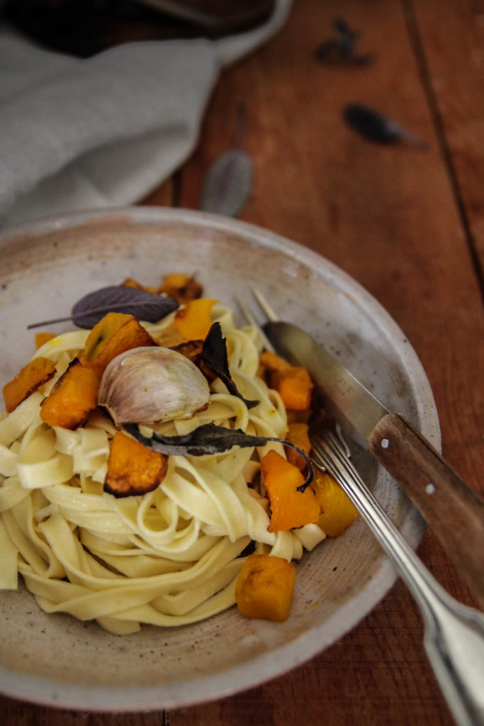Pâtes courge recette