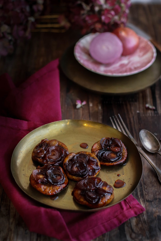 Tatins d'oignons rouges recette