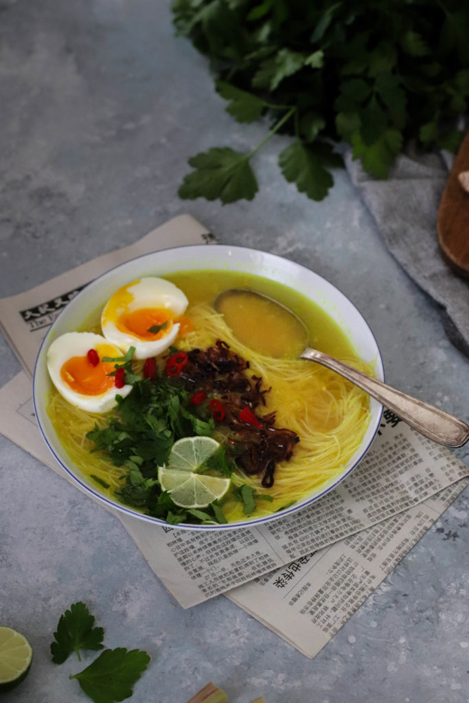 Soupe indonésienne végétarienne