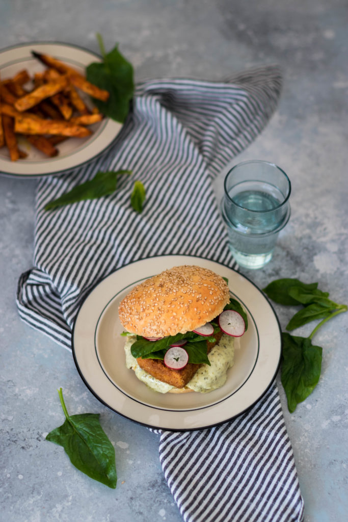 burger au tofu pané