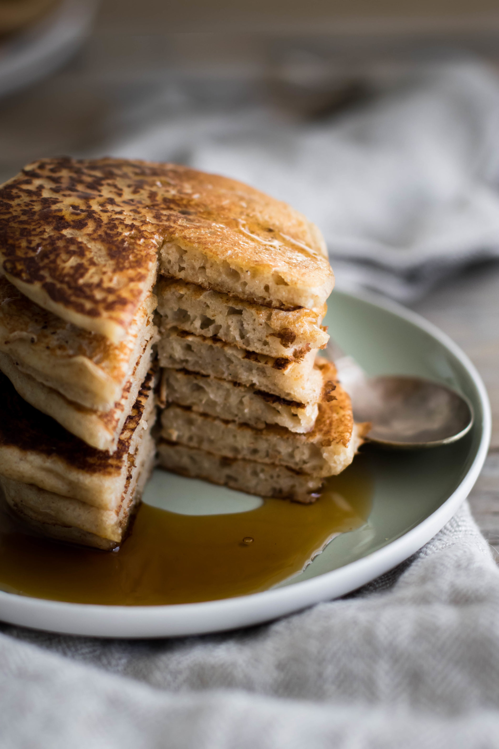 Pancakes au levain {vegan} aime & mange