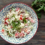 Salade de riz au yaourt à la grecque