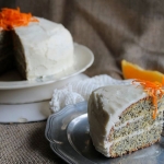 Birthday cake - Layer cake au pavot et à l'orange {sans gluten}