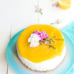 Cheesecake léger au coulis de mangue