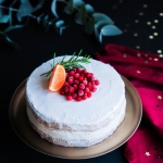 Gâteau de Noël aux airelles et clémentines {sans gluten - sans lait}