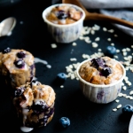 Muffins myrtilles et flocons {vegan - sans gluten}