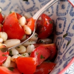 Salade de mogette de Vendée à la tomate et au basilic