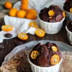 Muffins chocolat et kumquats {sans gluten - sans lait}