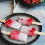 Bâtonnets glacés fraise et coco {vegan}
