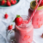 Milkshake aux fraises vegan {Fête des mères}